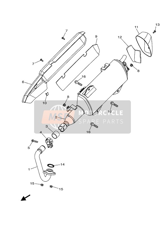 Yamaha XMAX 300 ABS TECH MAX 2020 EXHAUST for a 2020 Yamaha XMAX 300 ABS TECH MAX